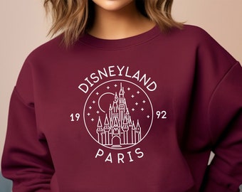 Disneyland Paris 1992 Sweatshirt, Disneyland Paris Family Trip Crewneck, Disneyland Paris Clothes, Disney Castle France Trip Matching Shirts