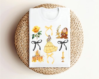 Camiseta de Princesa del Reino Mágico, Camiseta de Princesa Coqueta, Camiseta de Cenicienta Coqueta, Camiseta de Princesa Bella, Camiseta de Tiana, Camiseta de Rapunzel Disney