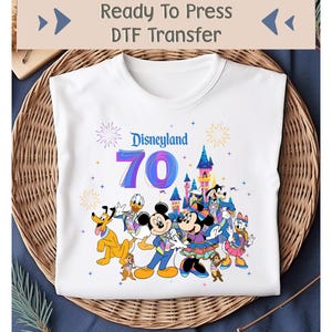 Disney 70th Anniversary DTF Transfer, Magical Kingdom DTF, Disneyland DTF Transfer, Disneyland Ready To Press, Disney Family Vacation Dtf