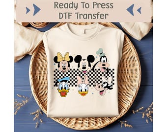 Disney Mickey Friends DTF Transfer, Vintage Mickey DTF Heat Press, Disneyland Ready To Press, Mickey Image Transfer, Disney Goofy DTF