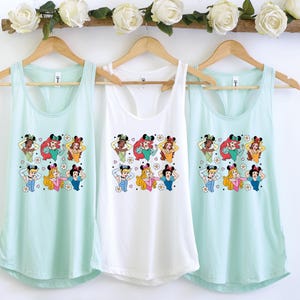 Disney Princess Tank Top, Disney Women&#39;s Tank Top, Princess Castle Tanks, Disney Girls Trip, Disneyland Racerback Tank, Disneyworld Tank Top