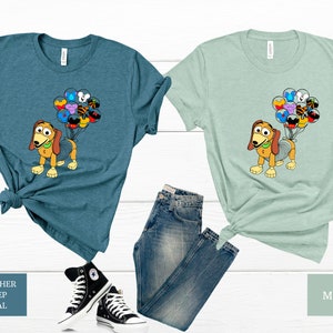 Disney Toy Story Slinky Dog Shirt, Toy Story Family Shirts, Toy Story Mickey Shirt, Mickey Balloons Shirt, Disney Kids Matching Group Shirt image 2