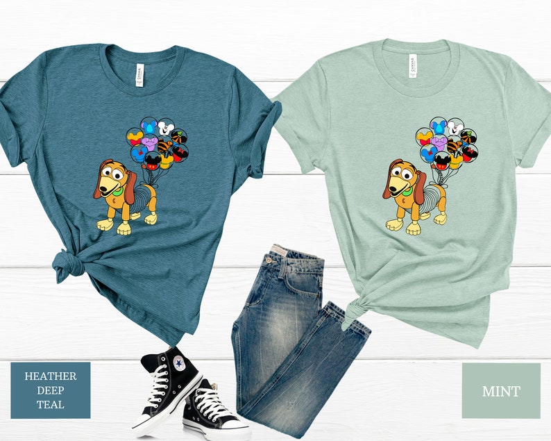 Disney Toy Story Slinky Dog Shirt, Toy Story Family Shirts, Toy Story Mickey Shirt, Mickey Balloons Shirt, Disney Kids Matching Group Shirt image 2