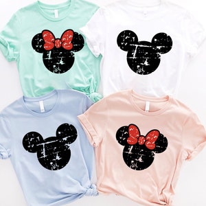 Disney Mickey Ears Sketch Shirt, Simple Disney Shirt, Retro Mickey Shirts, Disney Minnie Bow Shirt, Vintage Disney Shirt, Disney Group Shirt