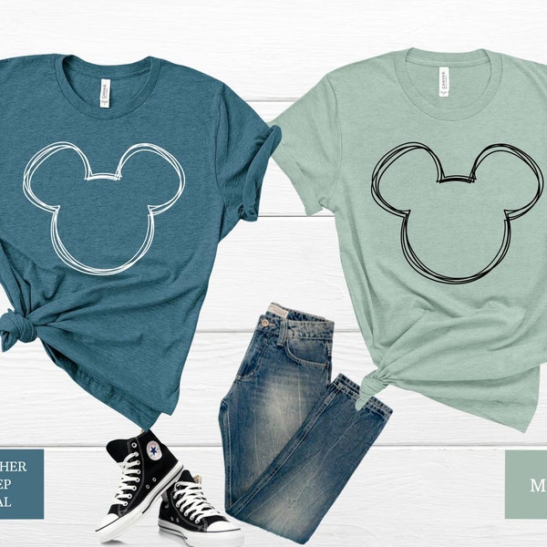 Mickey Sketch Shirt, Simple Disney Shirt, Mickey Shirts, Disney Vacation Shirt, Disney Shirt, Disneyland Shirt, Disney Group Shirts