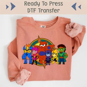 Baymax DTF Transfer, Big Hero 6 Image Transfer, Hiro Hama&#39;da, Baymax Mochi Dtf, Baymax Friends Dtf, Big Hero Baymax DTF, Disneyland Baymax