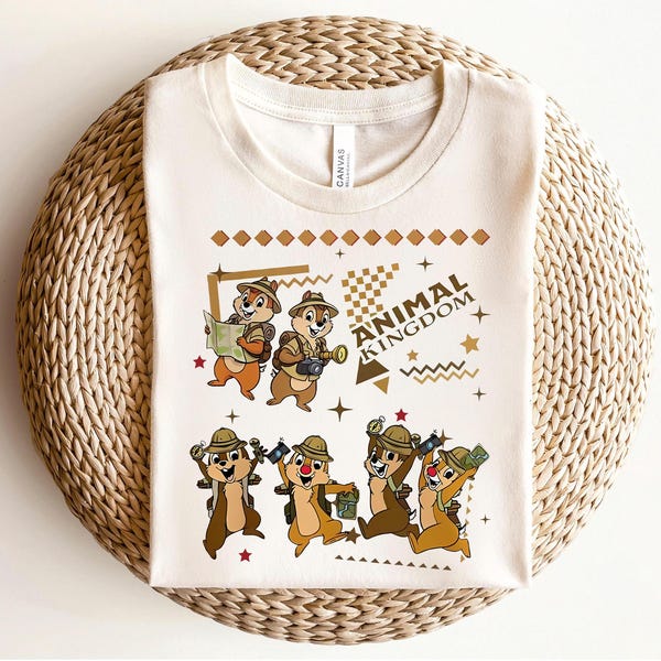 Chip And Dale shirt dierenrijk, chip and Dale safari shirt, Disney familie safari shirt, Disneyland reis shirt, shirt dierenrijk