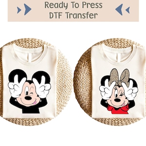 Mickey And Minnie Dtf Transfer, Disney Matching DTF, Disney Family Vacation Dtf, Disney Image Transfer, Disneyland DTF Transfer, Minnie Ears