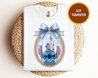 Transferencia DTF de Stitch de Disney, Transferencia de imagen de Stitch Coquette, Ohana DTF, Transferencia DTF de Lilo y Stitch, DTF de Parques Disney, DTF de Magical Kingdom