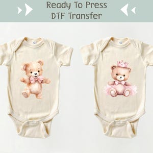 Baby Bear Dtf Transfer, Little Bear Toddler T-Shirt, For Baby DTF Transfer, Cute Bear Dtf, Kids Image Transfer, Watercolor Bear DTF Transfer