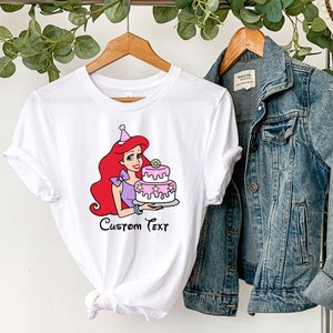 Princess Ariel Birthday Shirt, Birthday Girl Shirt, Custom Birthday Tee, Disney Birthday Party Shirt, Birthday Toodler Shirt, Little Mermaid