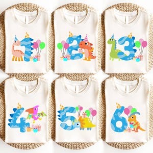 Custom Dinosaur Birthday Shirt, Personalized Dino Birthday Boy Shirt, Dinosaur Theme Party Shirt, Custom Birthday Boys Shirt, T-rex Birthday