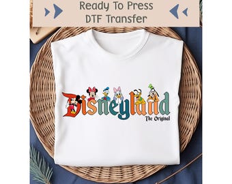 Disneyland DTF Transfer, Mickey und Freunde DTF Transfer, Disney bereit für die Presse, Disneyland direkt zu Film, Disneyland Heat Transfer