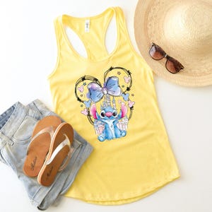 Disney Stitch Tank Top, Stitch Ohana Tank Top, Lilo And Stitch Tank Top, Disney Women&#39;s Tank Top, Watercolor Stitch Tank, Disney Crew Tank