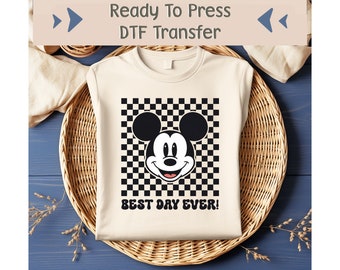 Retro Disney Mickey DTF Transfer , Vintage Mickey Ears Family Ready To Press , Disney Group Matching Heat Transfer, Disney DTF Transfer