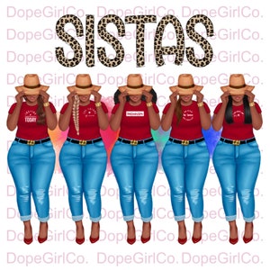 Sistas in red Black Women PNG| Black Woman PNG| Sistas PNG| Diva Trendy Sublimation