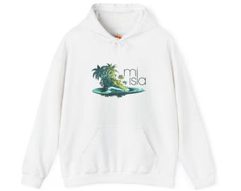 Mi Isla Tropical Island Hoodie: Unisex Heavy Blend Lounge Wear