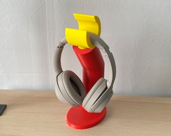 Minifigure Headphone Stand | 3d printed Gaming Headset Holder | Gift For Gaming Setups