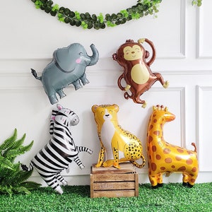 Jungle Safari Party Animal Balloons,Wild One Birthday,Party Animals,Two Wild,Cheetah Balloon,Lion Balloon,Monkey Balloon,Zebra Balloon