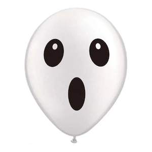 Ghost Face Balloon,Halloween Balloons,Halloween Party,Ghost Latex Balloon,Ghost Face,SpookyOne,Kids Party Decorations