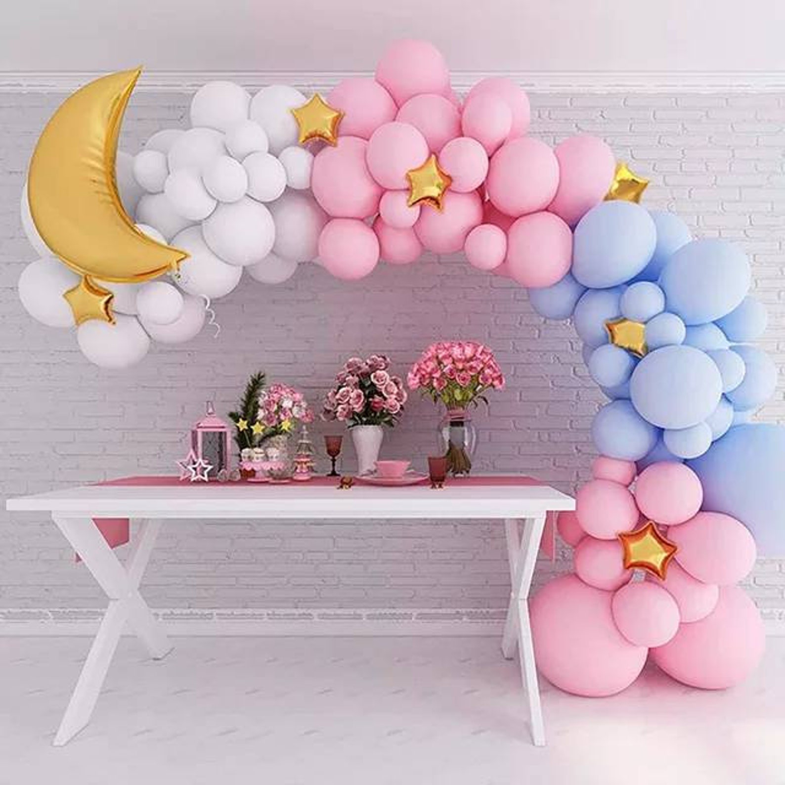 Gender Reveal Balloon Garland Archbaby Shower Etsy