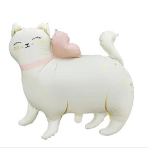 Retro Sand Cat Mylar Balloon, Cat Birthday Party Decorations