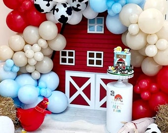 Cowboy Balloon Garland Kit: Western Farm Party Decor