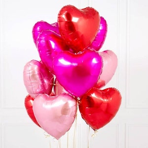 18&quot; Heart Foil Balloon: Red, Pink, & Hot Pink Valentine&#39;s Decor