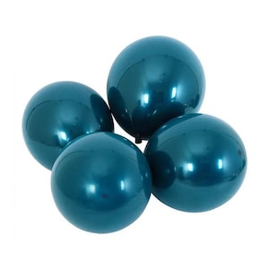 Dark Teal Latex Balloons: Wedding, Bridal, Party Decor (10 Pcs)