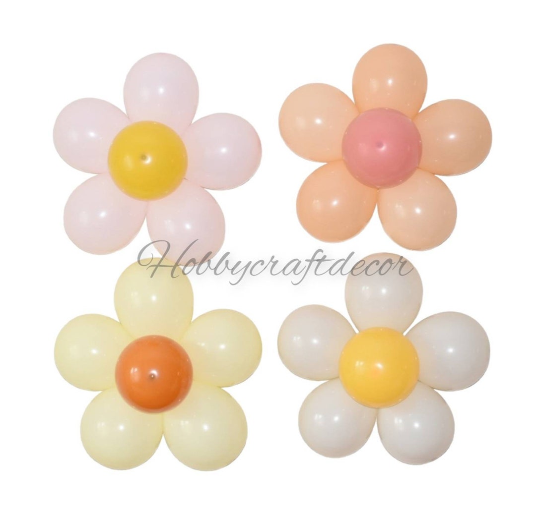 DIY Daisy Balloon Kit, Daisy Flower Balloons,retro Boho Balloons, Two
