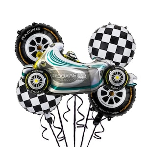 Race Car Balloon Birthday Party Decoration Bundle