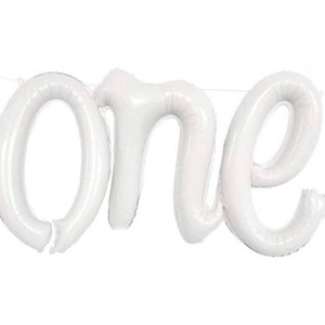 16&quot; &quot;One&quot; Script Balloon: First Birthday Foil Banner