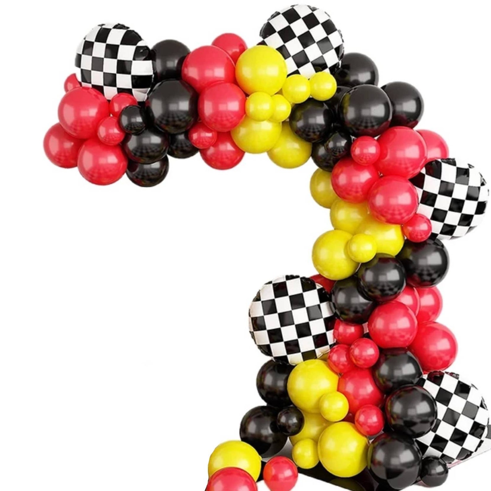 Race Car Balloon Garland Arch Kitcheckered Flag Balloons Etsy