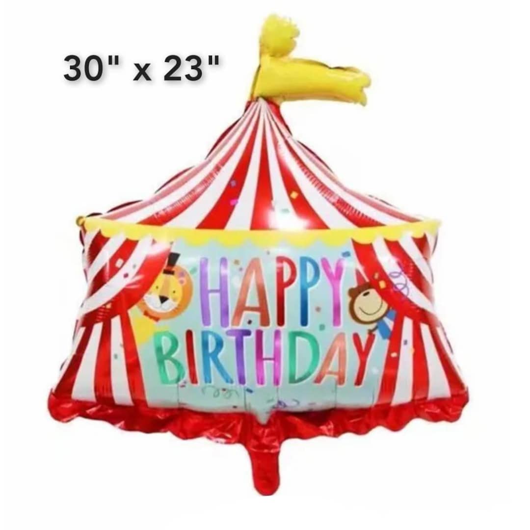 Carnival Circus Tent Foil Balloon: Happy Birthday Party Decor (30x23 ...
