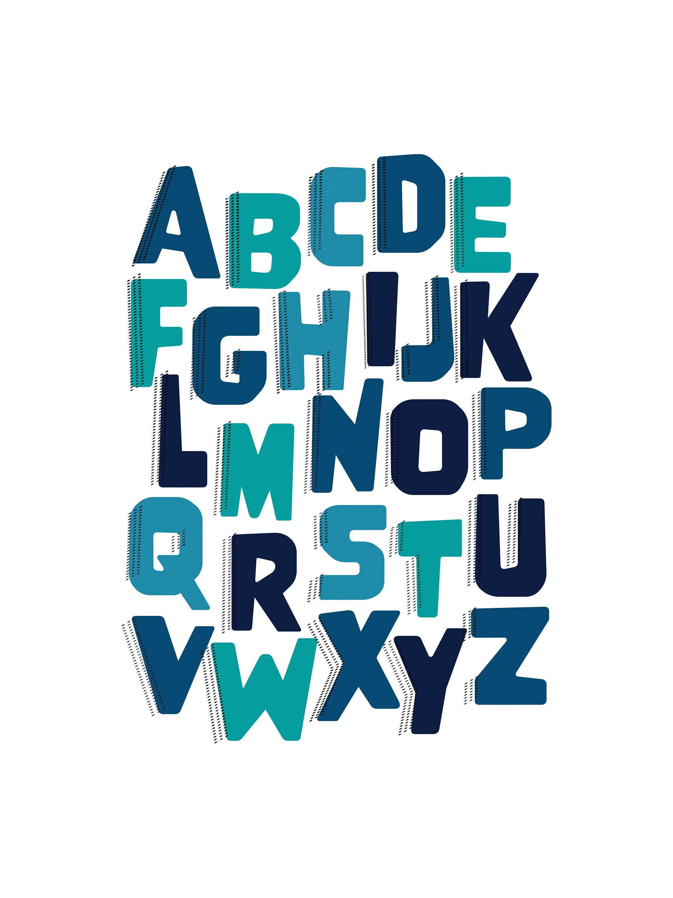 Children's Alphabet Poster Etsy