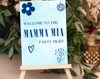 Mamma Mia Inspired Cocktail Menu & Welcome Sign