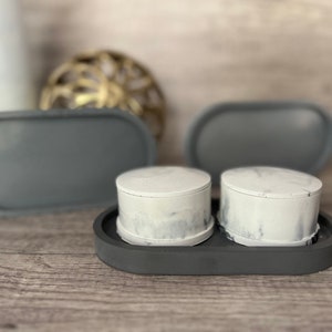 Marbled Concrete Spice Cellar: Neutral Kitchen Decor