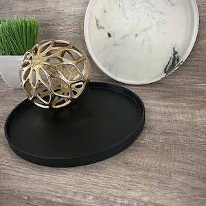 Round Concrete Tray: Modern Minimalist Coffee Table Decor
