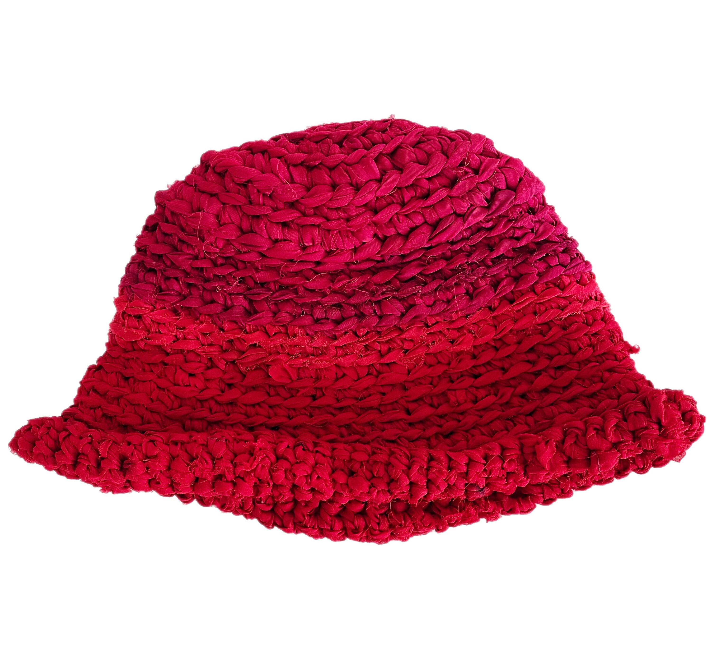 Handmade crochet beanie. Wool, Indian sari Pattern Crochet Indian Doll, 1 good unique national doll main image 3