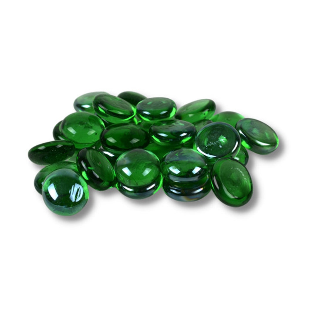 16oz/1lb Green Flat Glass Marbles, Filler, Cabochons, Nugget, Topping