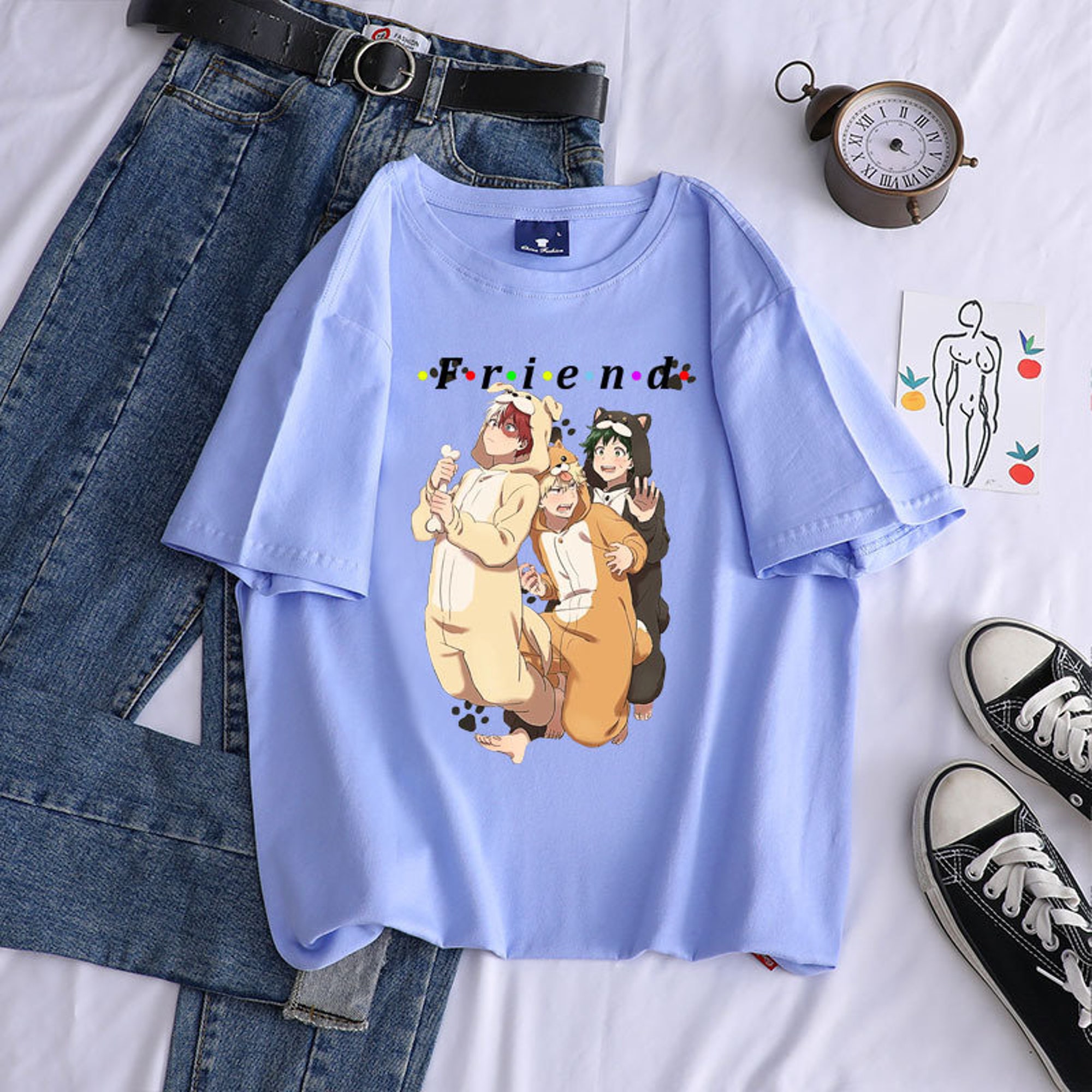 Discover KAWAI Cute anime T-shirt, My Hero Academia Friends shirt, My Hero Academia Shirt, Anime Shirt, Anime lover T-shirt