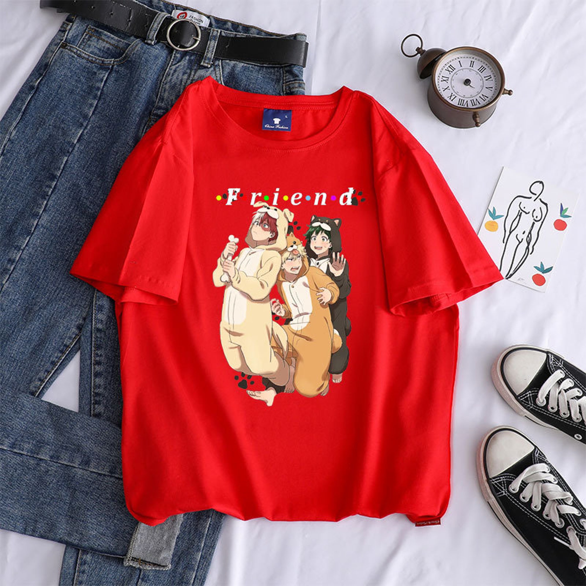 Discover KAWAI Cute anime T-shirt, My Hero Academia Friends shirt, My Hero Academia Shirt, Anime Shirt, Anime lover T-shirt