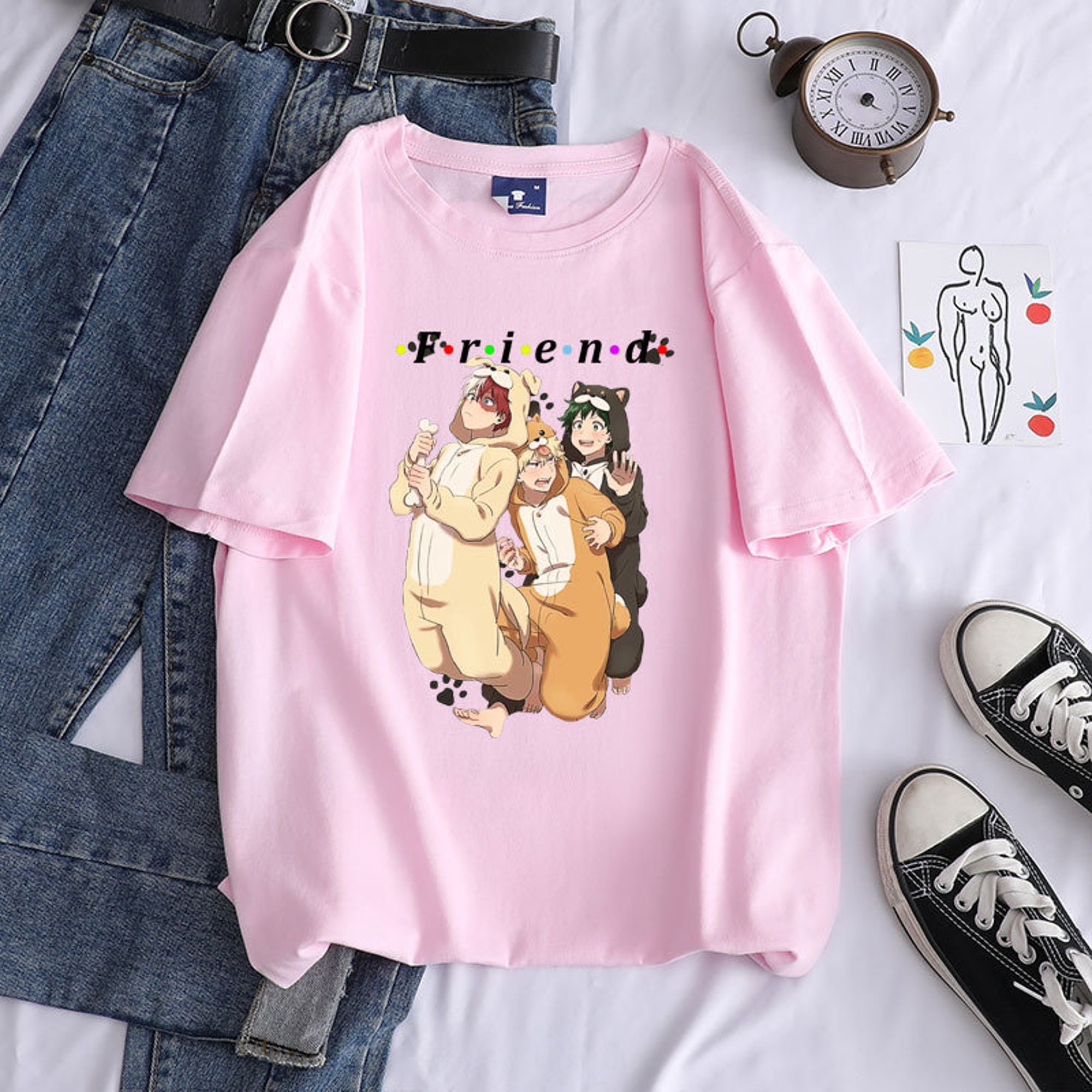 Discover KAWAI Cute anime T-shirt, My Hero Academia Friends shirt, My Hero Academia Shirt, Anime Shirt, Anime lover T-shirt