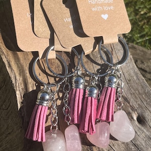 Rose Quartz Keyring