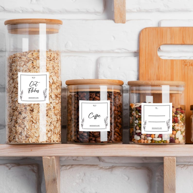 Printable Spice Labels (minimal Design) | Customization Available ...