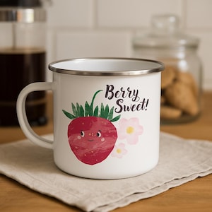 Berry Sweet Strawberry PNG – Cute Summer Fruit Clipart, Kawaii Sublimation Design for Mugs, T-Shirts, Cards, Stickers