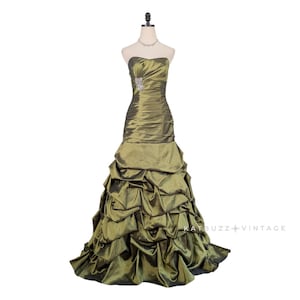 maggie sottero olive green prom dress Xscape Evenings 