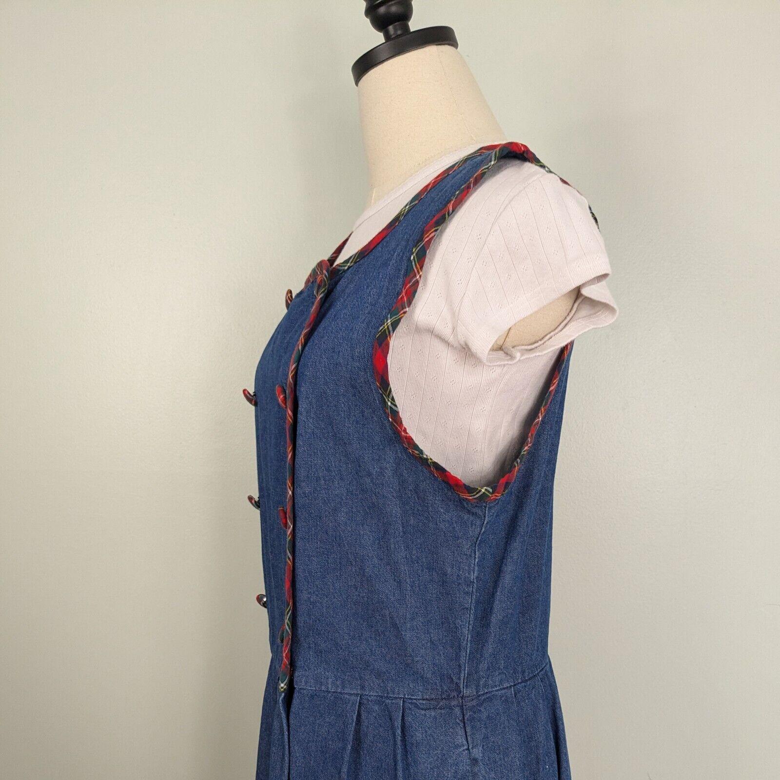 vintage denim teacher dress Vintage 90s Denim Teacher Dress with Angel Applique Shopexile