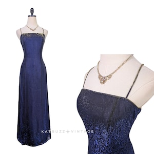 90s Blue Prom Dress - Etsy 90s Blue Prom Dress - Etsy