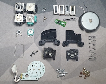 Official Gamecube Controller Original Parts: Screws, Stickboxes, Springs, Switches, Triggers and Rumble Motors